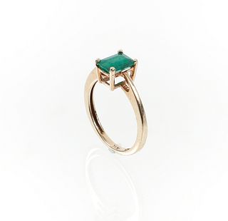 10K Emerald Ring