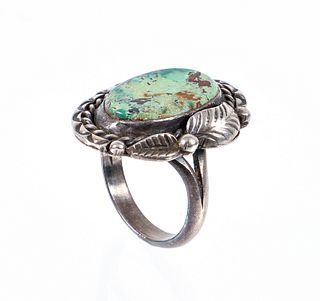 Navajo Sterling Silver Turquoise Tom Willeto Ring