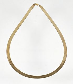 10K Herringbone Chain Necklace