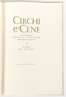 Andrea Zanzotto Circhi and Cene Tilson 1/150 signed