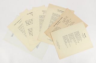 Lot of 7 Poetry Broadsides, 6 are signed incl Updike