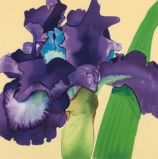 Gary Bukovnik Purple Irises 1998 Signed Lithograph