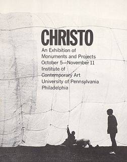 Christo Monuments and Projects Signed Exhibition Poster 1968