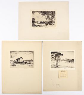 3 John McGrath original etchings signed