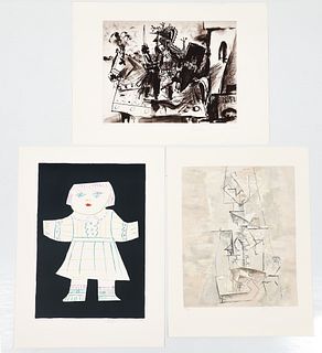 Group of 3 Picasso Estate Collection Litho Prints 1980