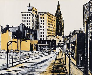 Bob Qualters Some East Liberty 1970 Lithograph