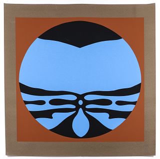 Jack Youngerman 1978 Untitled serigraph from Blue/Brown Suite