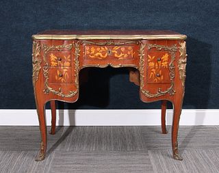 Antique French XV Style Bronze Mounted Desk