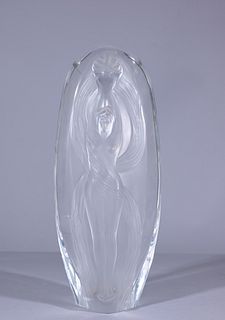 Lalique Figural Glass Vase