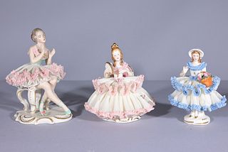 (3) German Porcelain Figurines