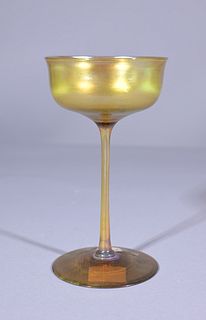 L.C. Tiffany Favrile Stemmed Glass Cup