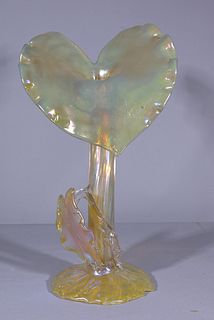 Iridescent Hand Blown Glass Vase