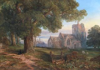 19th C. European Landscape with Ruins