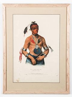 Hoo-Wan-Ne-Ka, a Winnebago Chief,  Lithograph