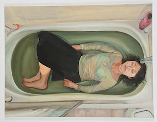 Chinese/American Artist (20th c.) Woman in Tub