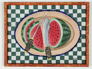Duffy (20th c.) Watermelon Painting