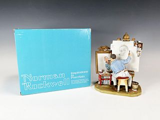 GORHAM NORMAN ROCKWELL SELF PORTRAIT FIGURE IN BOX