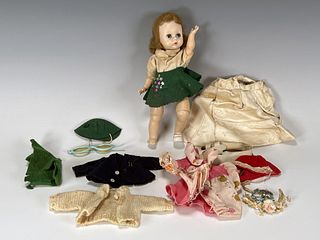 ANTIQUE DOLL WITH CLOTHES 