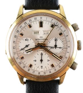 Vintage Wakmann Incabloc Chronograph Watch
