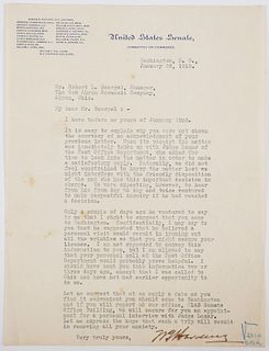 Letter Signed by WARREN G. HARDING