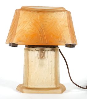 Daum Nancy Art Deco Table Lamp