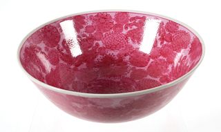 Antique Chinese Coral Red Porcelain Bowl