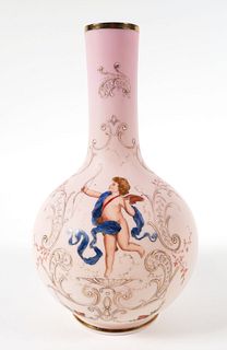 Vintage Hand Blown Peachblow Pink Vase