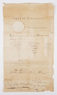 1809 Colonial Tennessee Commission Document