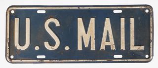 Vintage US Mail License Plate Topper