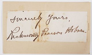 MOH Recipient, Admiral Hobson Autograph