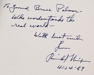 Richard Nixon 1999 Book Signed to General Palmer