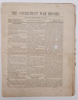 1864 Connecticut War Record Newspaper