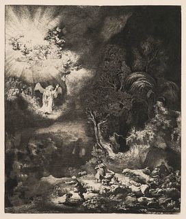 Rembrandt, Angel Appearing to the Shepherds
