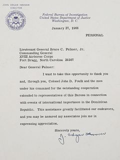 FBI Letter Signed J. Edgar Hoover