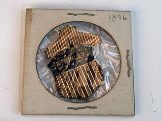 1896 MCKINLEY SHIELD CAMPAIGN BADGE PINS AND MORE