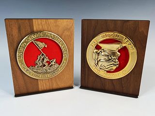 US MARINE BOOKENDS