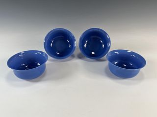 FOUR BLUE BOWLS