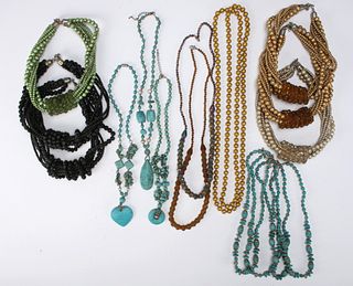 LARGE LOT OF NECKLACES 