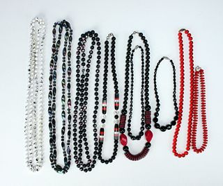 BLACK & RED BEAD NECKLACES
