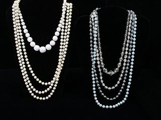 COSTUME PEARL & BEAD NECKLACES 