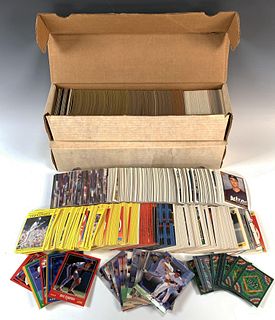 TWO BOXES OF 80'S AND 90'S MLB BASEBALL TRADING CARDS