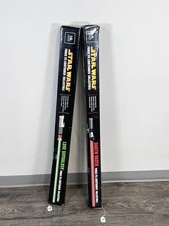 TWO STAR WARS LIGHT SABERS IN BOX