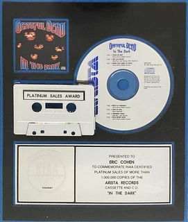 The Grateful Dead - Original Platnum Sales Award Plaque