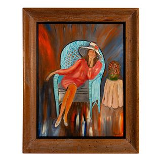 Paerels Oil Painting on Canvas Portrait of a Seated Lady