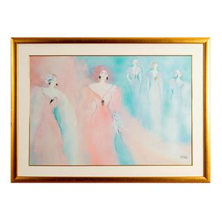 Rise Fine Art Print Water Color Ladies in Gowns