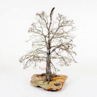 Vintage Wayne Trinklein Copper Maple Tree Sculpture