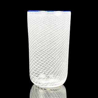 Modern Art Glass Vase, Swirl Bubble Design