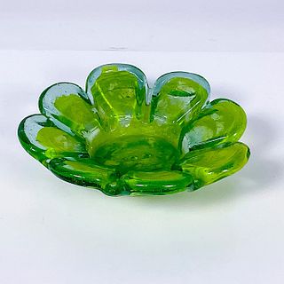 Vintage Art Glass Bowl, Daisy