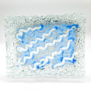 Mid Century Modern Art Glass Tray