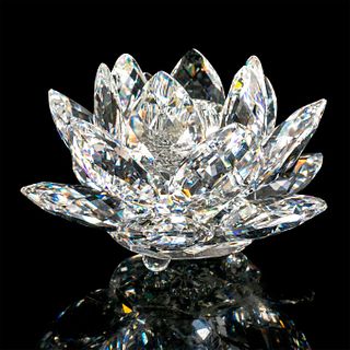 Swarovski Crystal Candle Holder, Lotus Flower